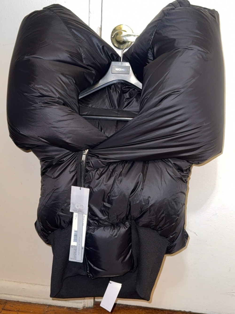 RICK OWENS Black Porterville Anubis Down Vest Size IT 46